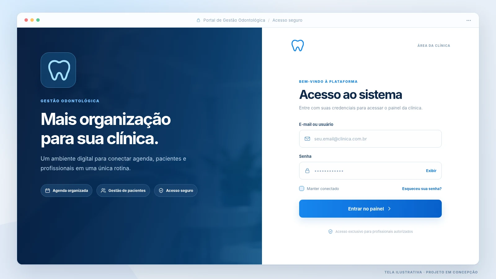 Site odontológico com agendamento e gestão